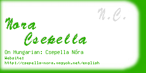 nora csepella business card